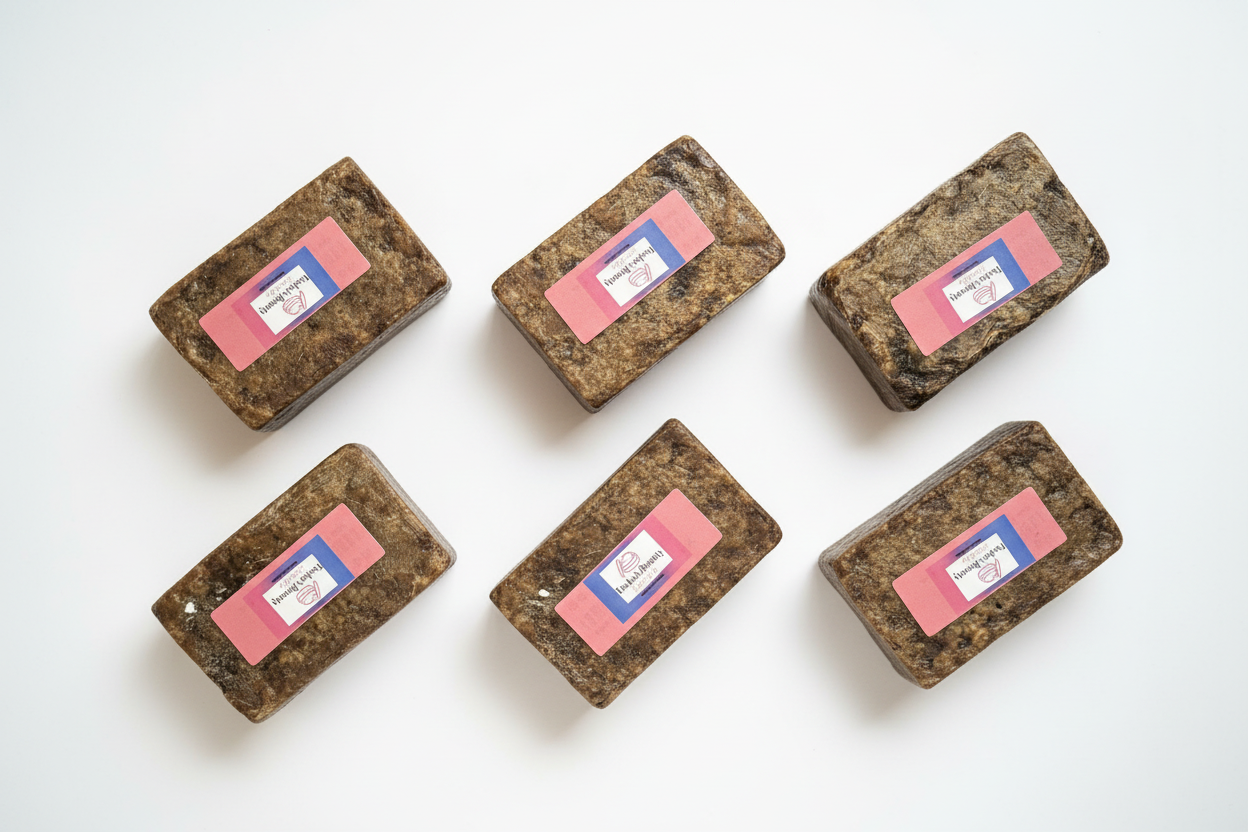 Raw Natural Black Soap Bars